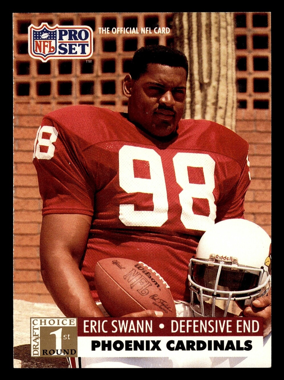 1991 Pro Set 735 Eric Swann Rookie Football Card Phoenix Cardinals